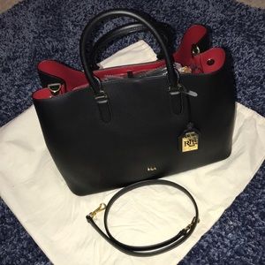 Ralph Lauren Marcy Satchel & Matching card holder